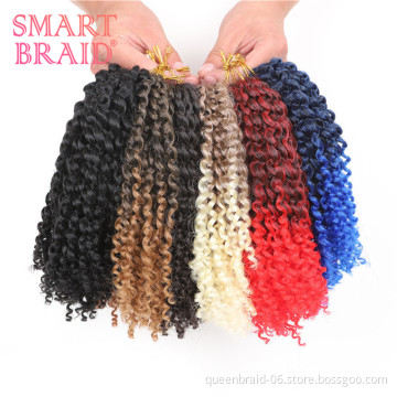 Afro Kinky Curly Ombre Crochet Braiding Hair Extensions Synthetic Crochet Braids Crochet Bomb Hair Extensions Marly Bob
